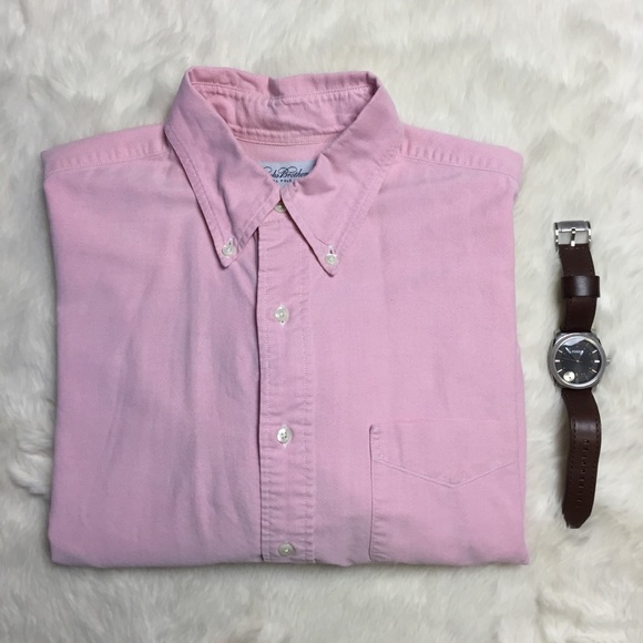 NWOT Brooks Brothers Blue University Stripe Oxford Cloth Button Down Traditional